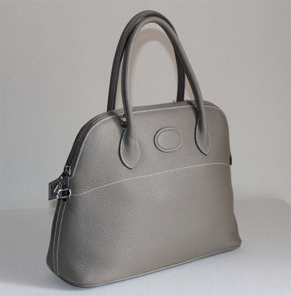 High Quality Replica Hermes Bolide Togo Leather Tote Bag Grey 509084 - Click Image to Close